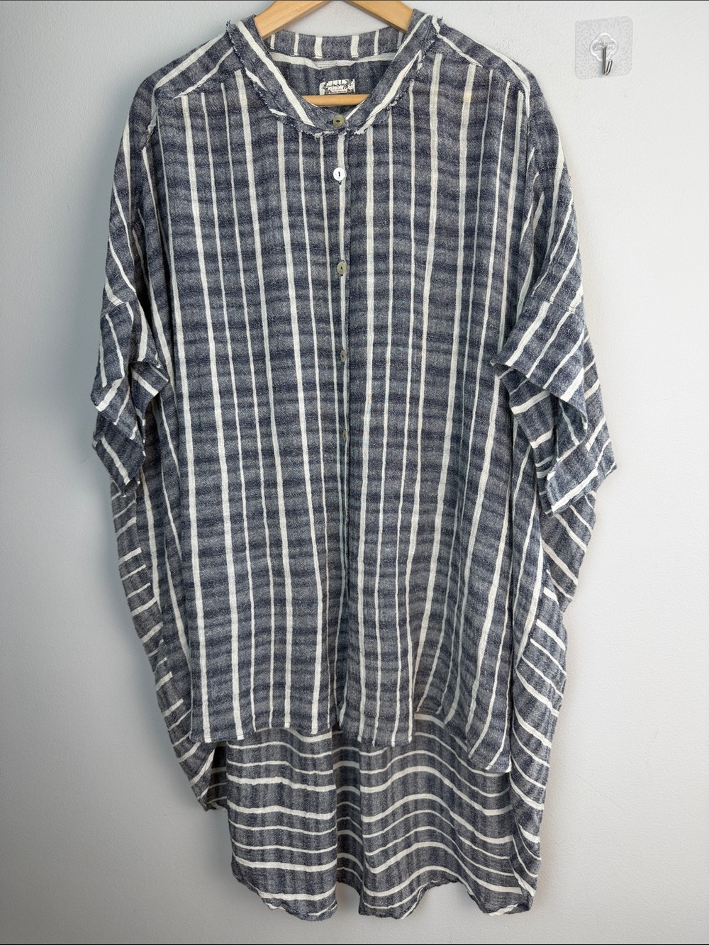 Intimately Free People Oversized Tunic Top Linen Cotton Mini Dress Lg Lagenlook